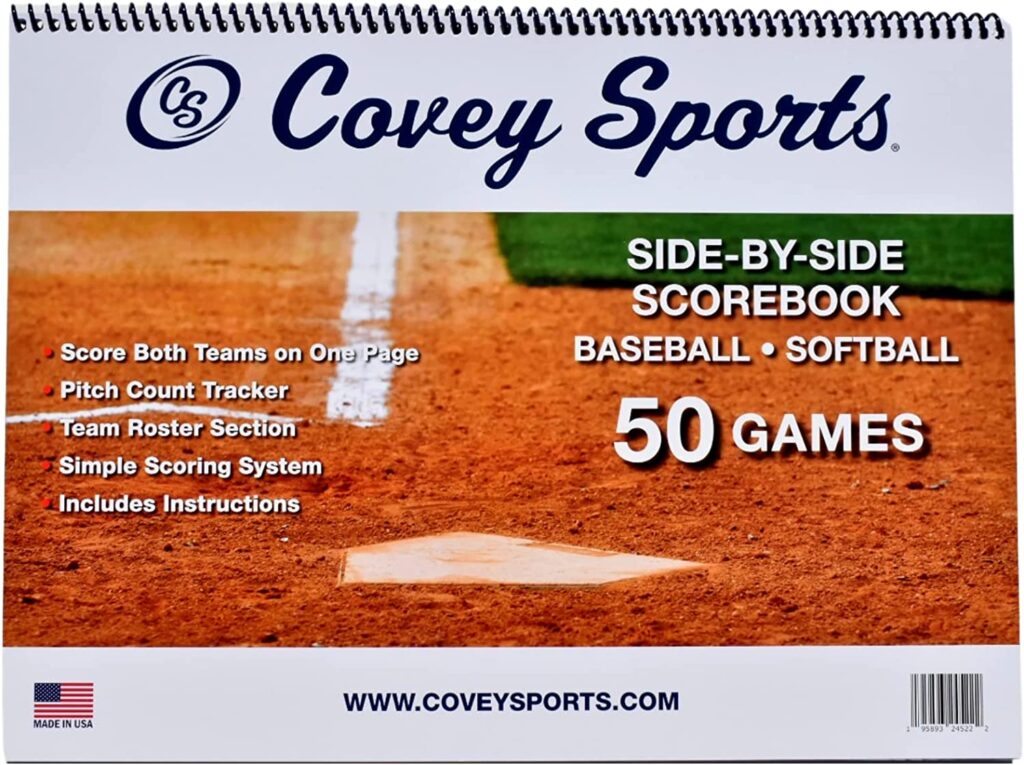 Covey Sports Side-By-Side Scorebooks - Baseball, Softball, 50 Games