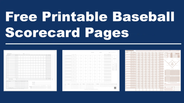 Free Printable Baseball Scorecards